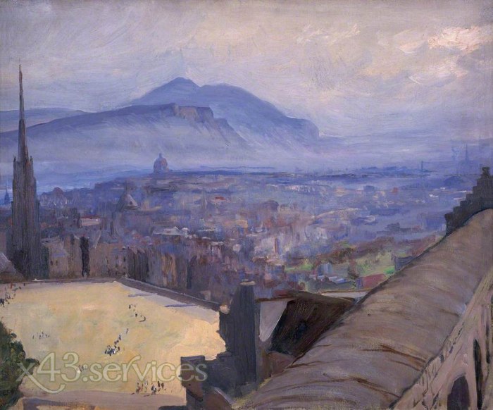 Sir John Lavery - Ansicht von Edinburgh vom Schloss - View of Edinburgh from the Castle